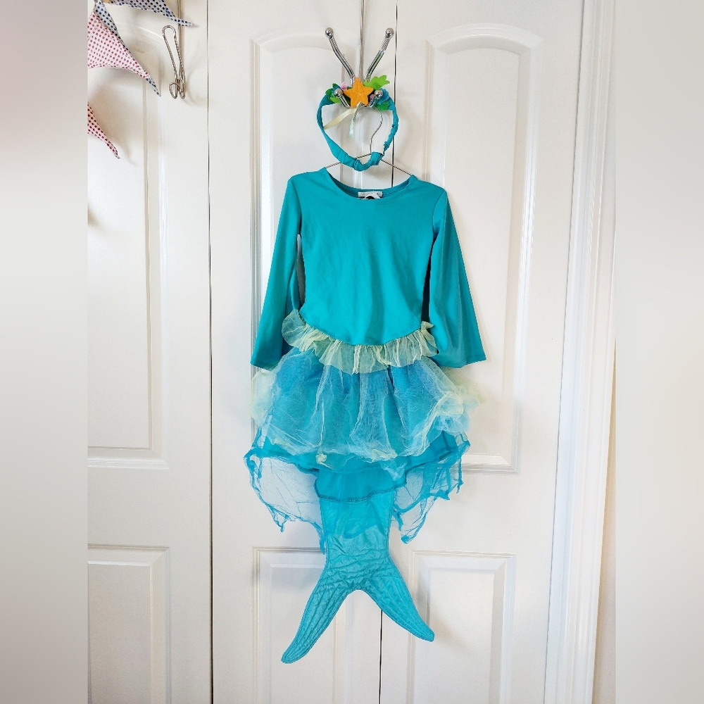 3pc Mermaid Costume Size‎ 4-6 Pottery Barn Kids Halloween